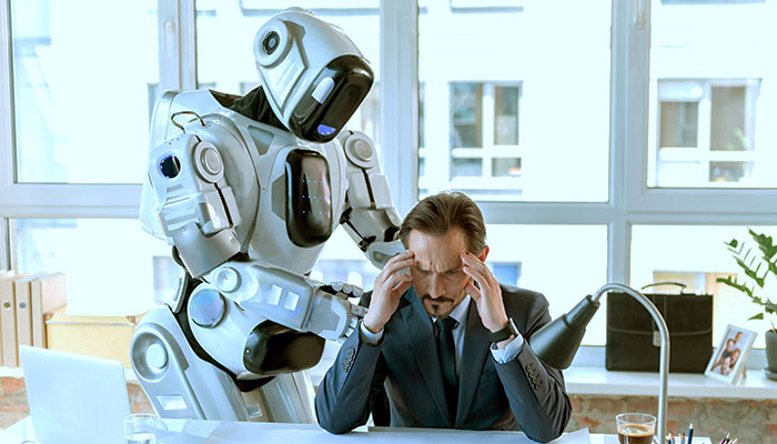 Para evitar o Burnout, fale com o chefe-robô