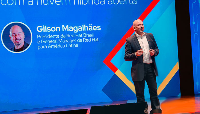 Gilson Magalhães, novo diretor-geral da Red Hat Latin America, se apresenta no Summit Connect, em São Paulo, no dia 8 - Foto: Red Hat