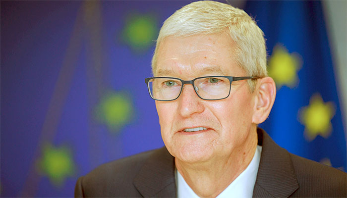 Tim Cook, CEO da Apple: empresa foi multada pela União Europeia em €1,8 bilhão - Foto: Christophe Licoppe/Creative Commons