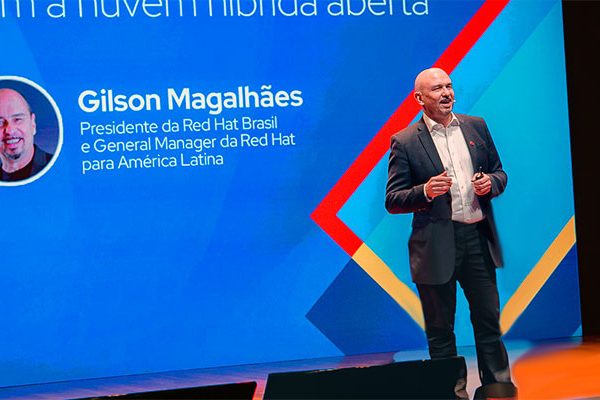 Gilson Magalhães, novo diretor-geral da Red Hat Latin America, se apresenta no Summit Connect, em São Paulo, no dia 8 - Foto: Red Hat